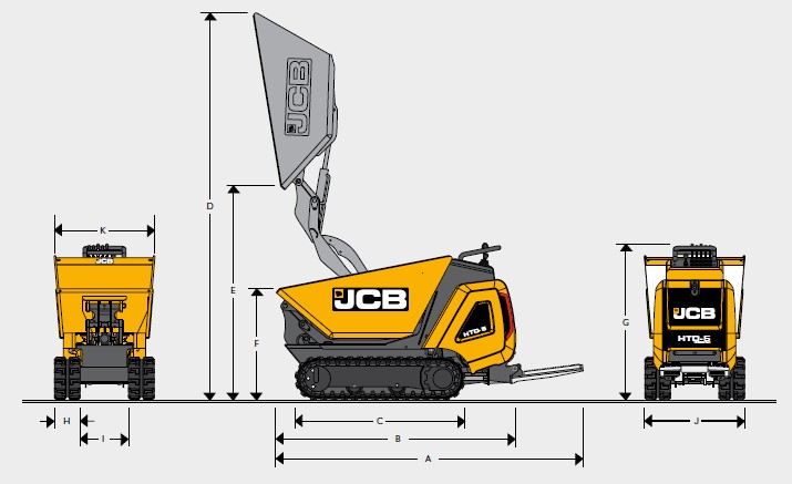 Diesel Dumper HTD-5 Working Envelope