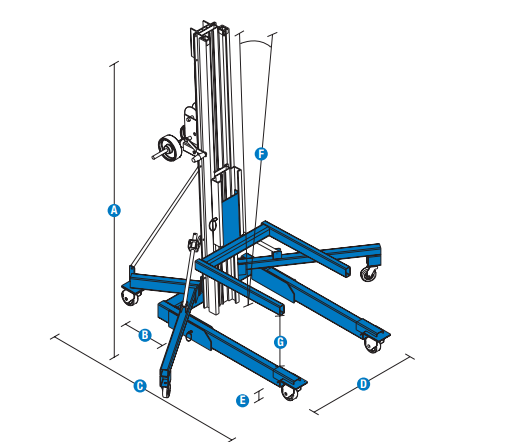 SLA 15 Material Lift Working Envelope