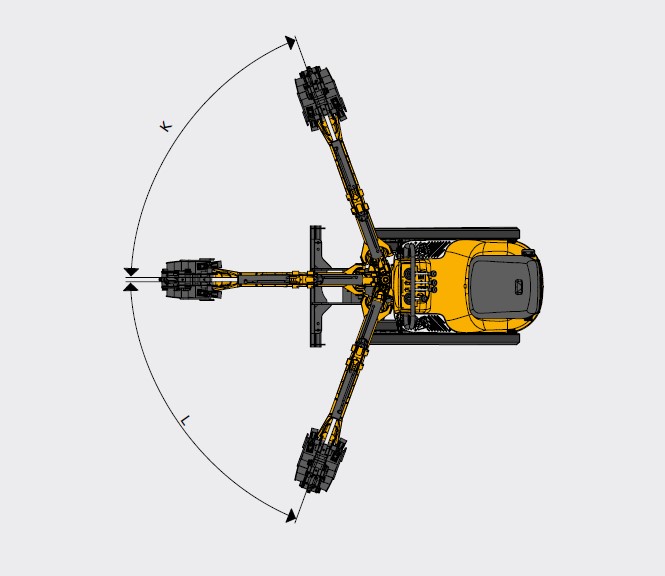 JCB 8008CTS Micro Excavator Working Envelope